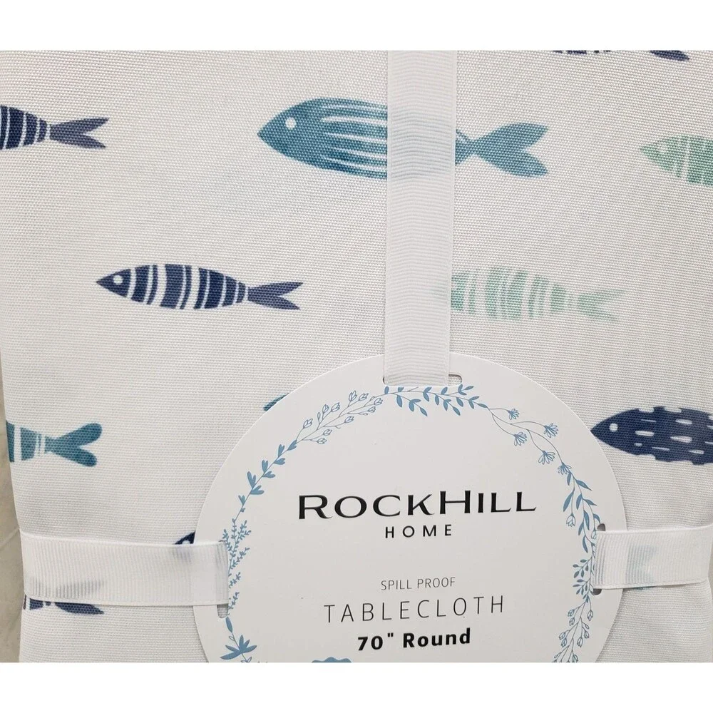 Printed Fabric Spillproof Tablecloth, 70